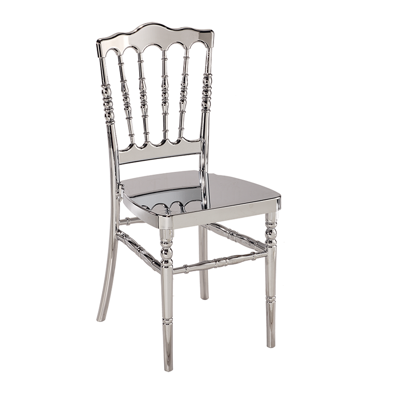 Silla Napoleón III cromada para alquilar