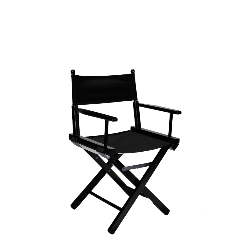 Silla director negra para alquilar