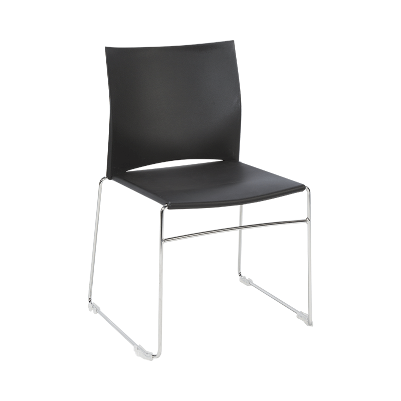 Silla seminario Jack negra para alquilar