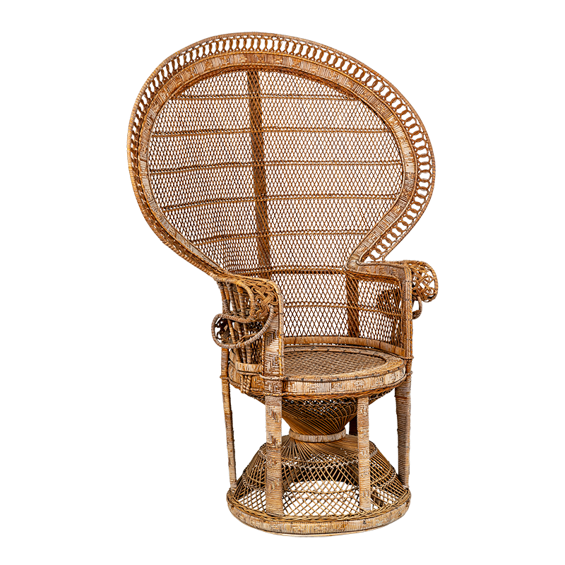 Sillón Emmanuelle ratán vintage para alquilar