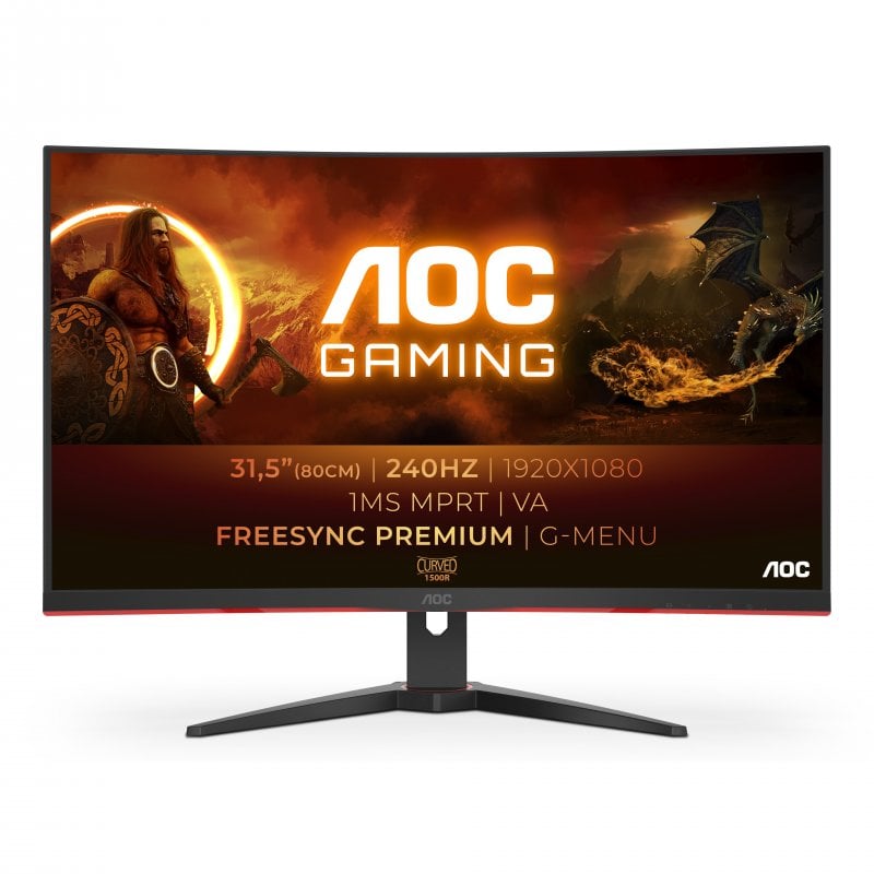 Monitores curvos de 31.5″ para alquilar