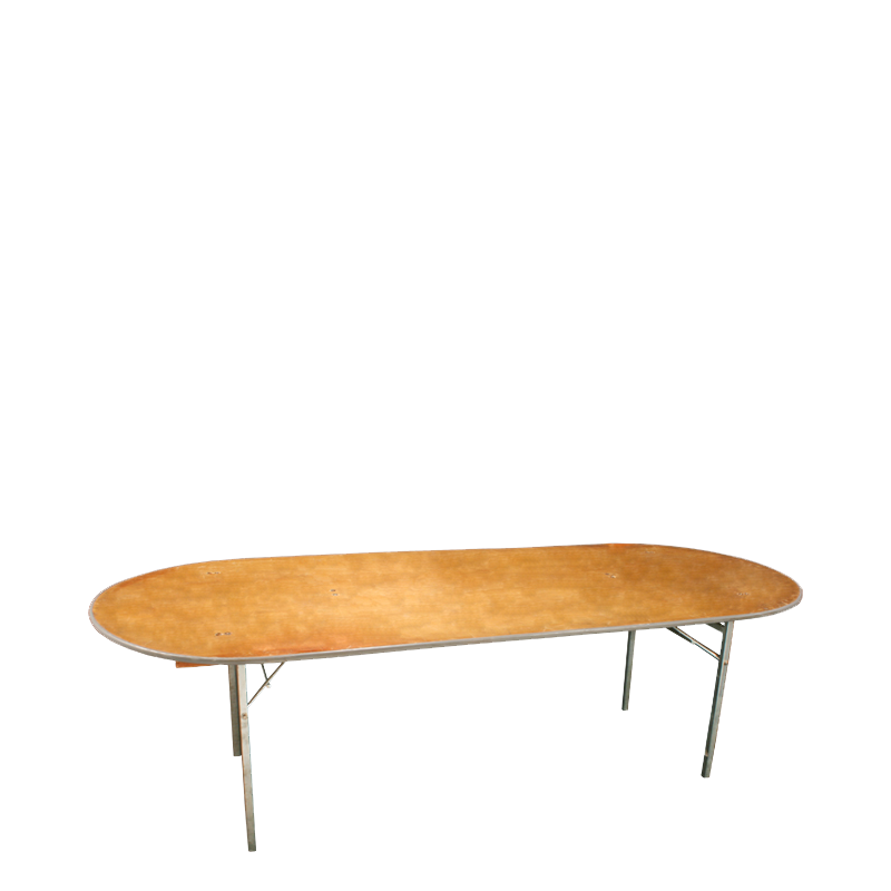 Mesa oval 100 x 250 cm. para alquilar