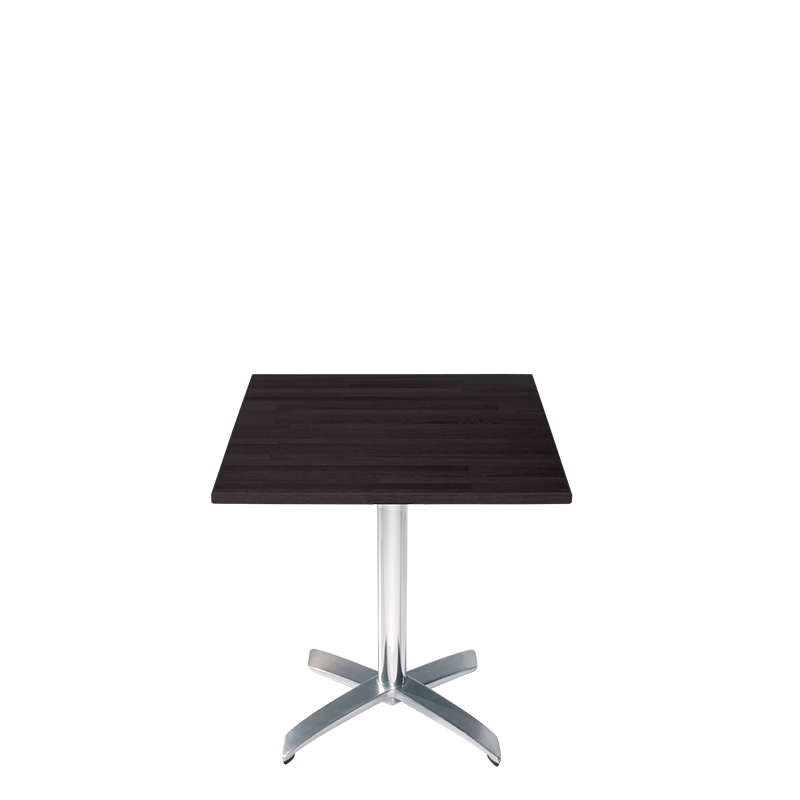 Mesa cuadrada negra 70 x 70 cm Alt. 73 cm para alquilar