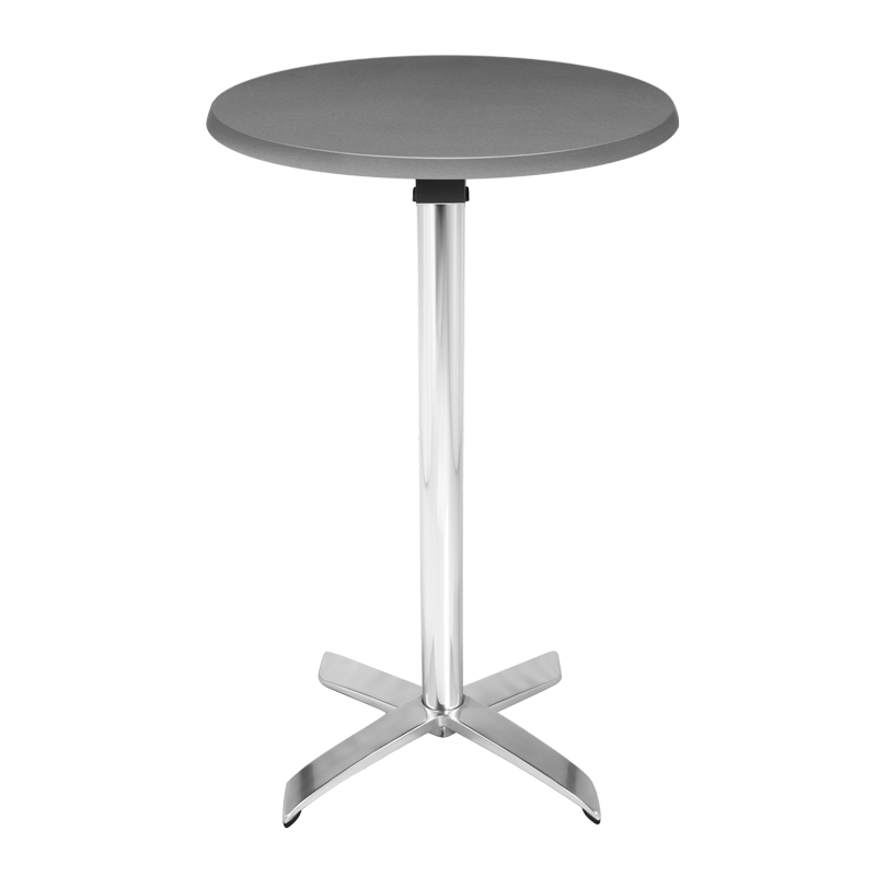 Mesa cóctel alta redonda acero Ø 60 cm Alt 111 cm para alquilar