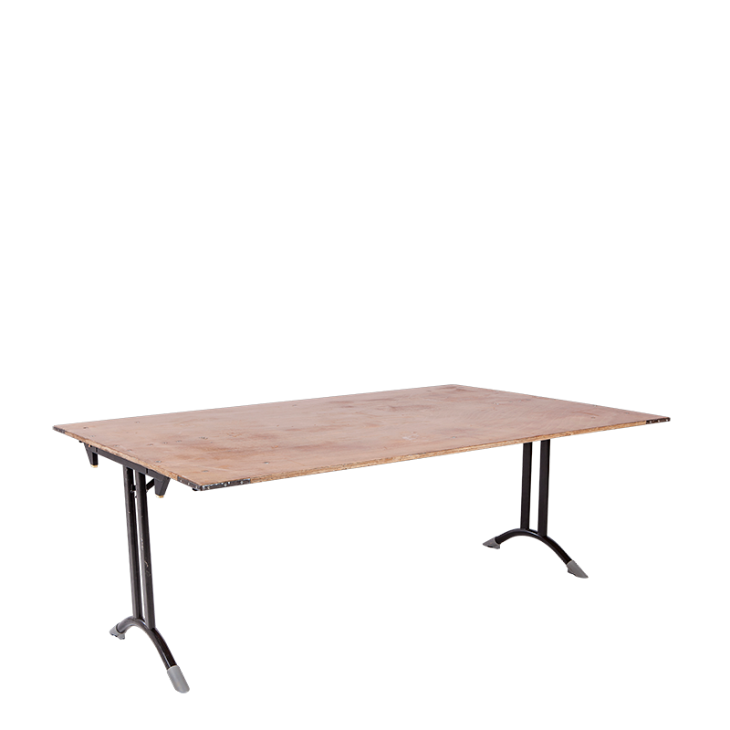 Mesa rectangular 130 x 200 cm para alquilar
