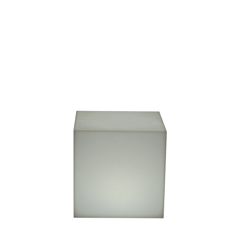 Mesa auxiliar luminosa 40 x 40 cm H 40 cm para alquilar