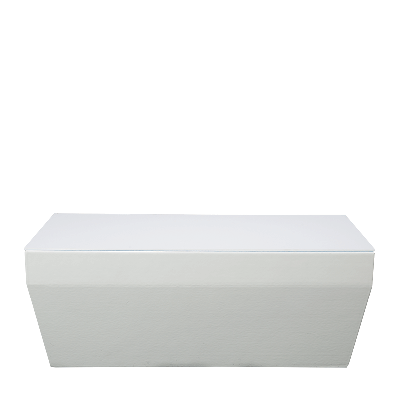 Mesa baja Lounge Piscina blanca 40 x 80 cm Alt. 38 cm para alquilar