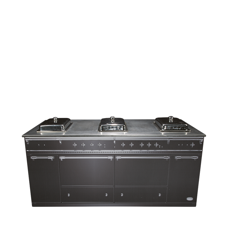 Buffet plegable piano de cocina chafing dish 100 x 200 cm para alquilar