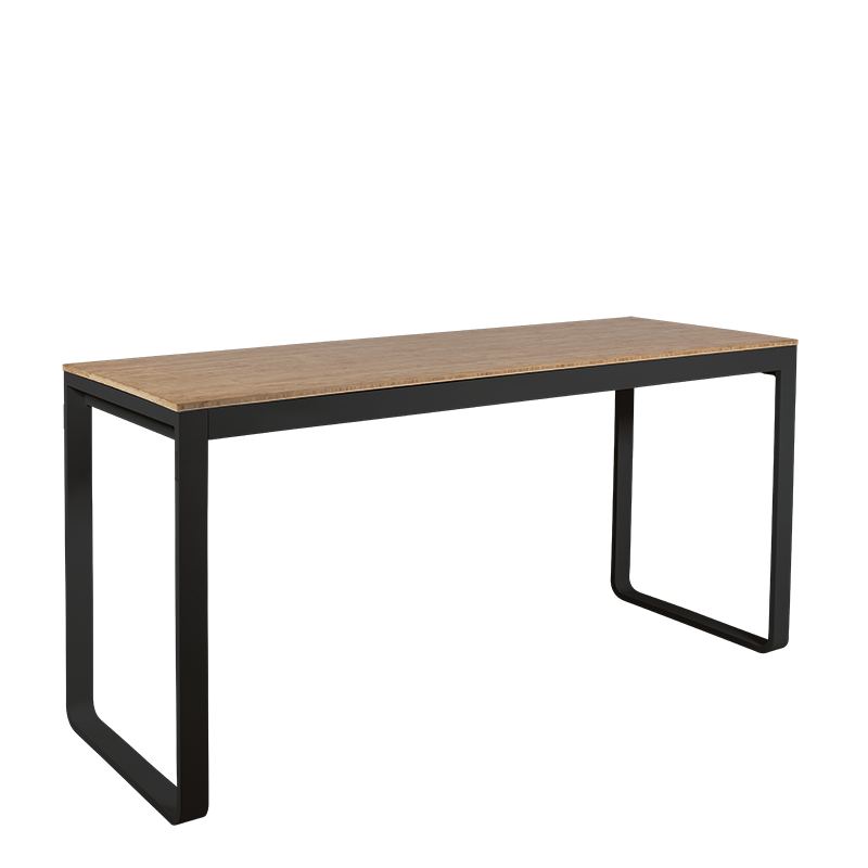 Mesa alta negra con sobre 80 x 230 cm Alt. 110 cm para alquilar