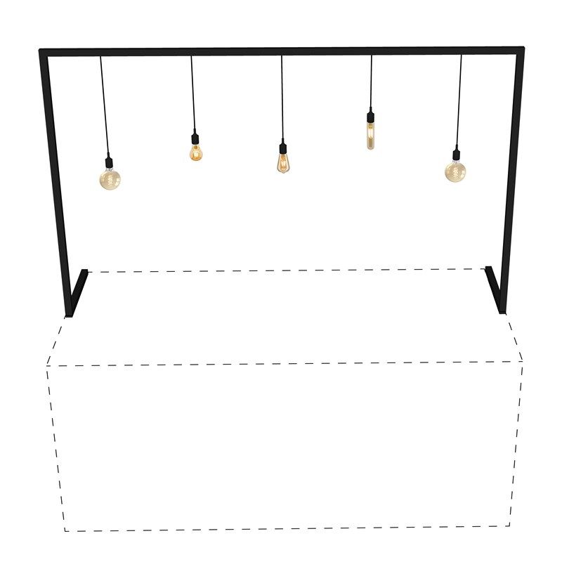 Arco bombillas retro para buffet para alquilar