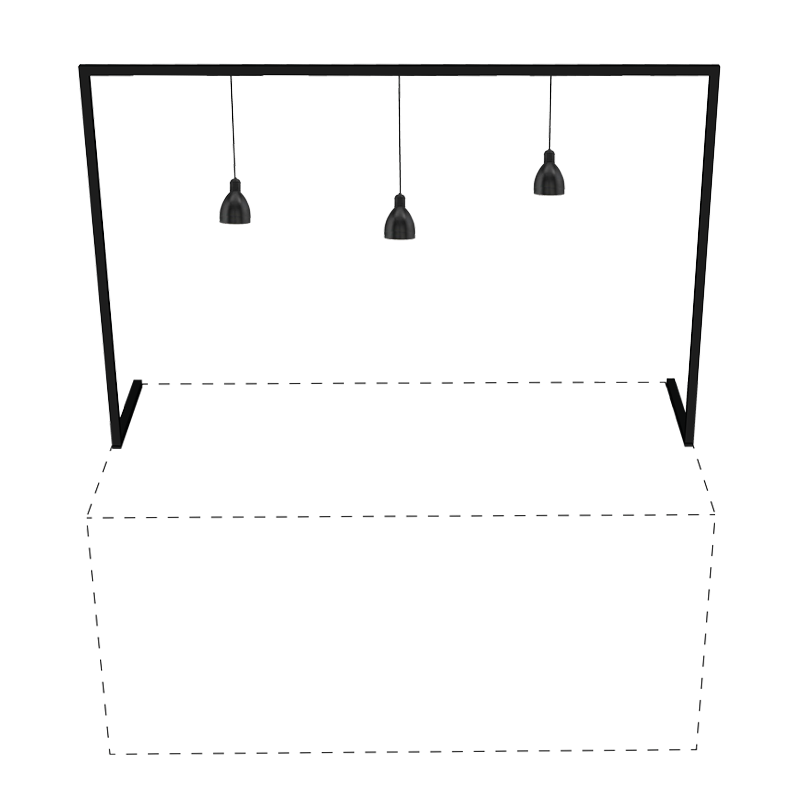 Arco pantallas industriales para buffet para alquilar