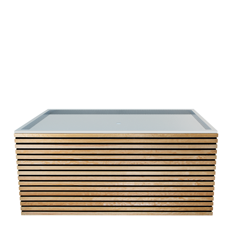 Buffet plegable Deck con banco de ostras de acero inoxidable para alquilar