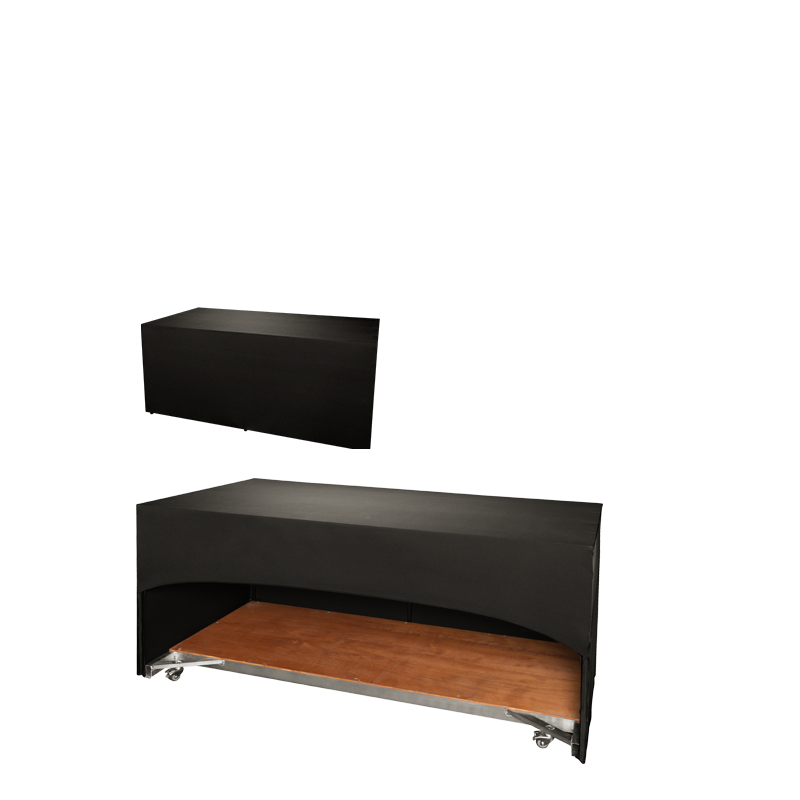 Buffet plegable con funda “3 caras” 80 x 200 cm y ruedas para alquilar