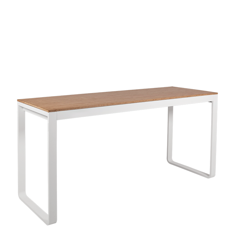 Mesa alta blanca 80 x 230 cm Alt. 110 cm para alquilar