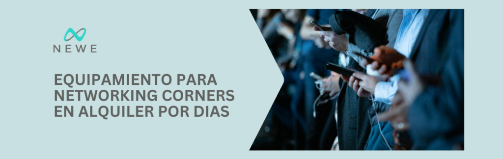 Equipamiento para networking corners en alquiler por dias